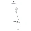 Deszczownica z baterią prysznicową termostatyczną dwufunkcyjną, chrom