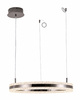 Lampa wisząca ARKADIA LED 60 cm - tytanowa z kryształowym pierścieniem