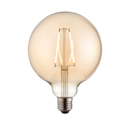 E27 LED Filament Globe 170x125mm Amber 2W