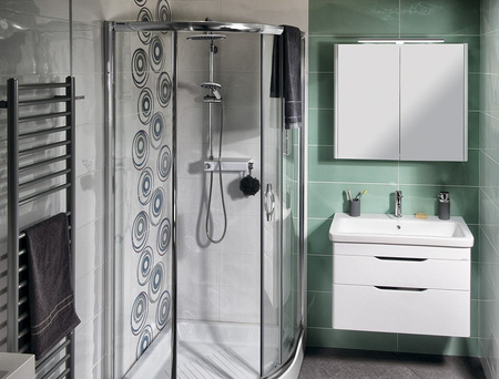 ELLA szafka umywalkowa 76,5x50x43cm, 2 szuflady, biała