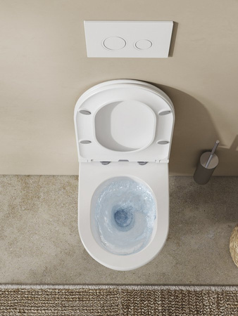 GLANZ WC misa wisząca, Vortex Rimless, 36x52,5cm, biały