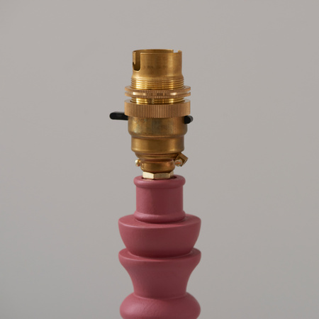 Bibury Table Lamp Base Satin Pink Clay Paint