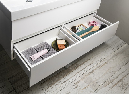 ODETTA szafka umywalkowa 118x50x43,5cm, dąb srebrny