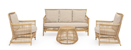 BIZZOTTO sofa 3-osobowa ogrodowa ADELMA   naturalna