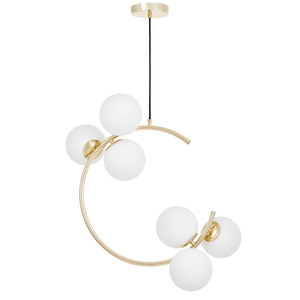 NOWOCZESNA LAMPA WISZĄCA ZŁOTA BONIO W6
