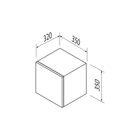 ESPACE szafka 35x35x32cm, 1 drzwi, lewa/prawa, biała połysk