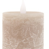 LED 1 Wick Candle Greige 3pk 70x70x150mm