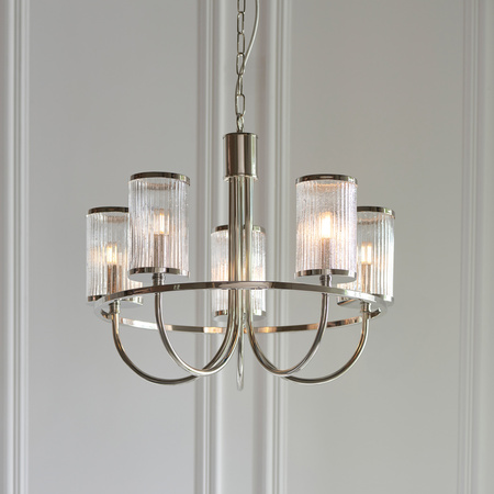 Henbury 5 Pendant Light Bright Nickel