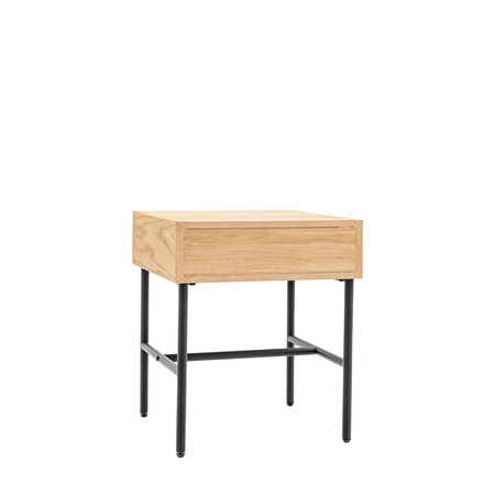 Ashdown 1 Drawer Bedside Natural 400x400x500mm