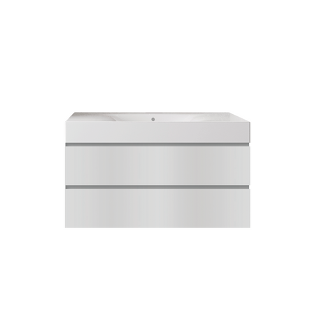 Zestaw DES Umywalka bez otworu & Szafka Joy podumywalkowa podwieszana 100 biała