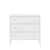 Acton 3 Drawer Chest White 870x450x870mm