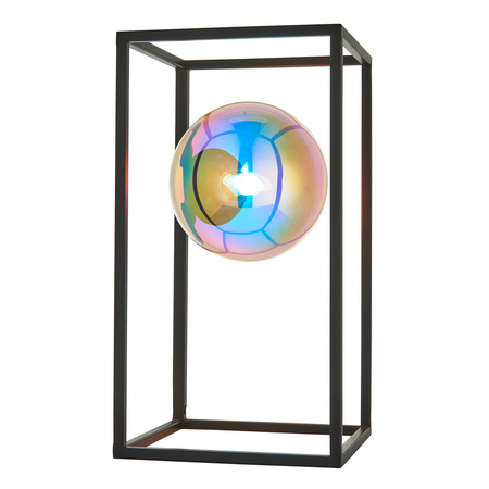 Lampa stołowa Kinjo – matowa czarna, 16 × 16 × 30 cm