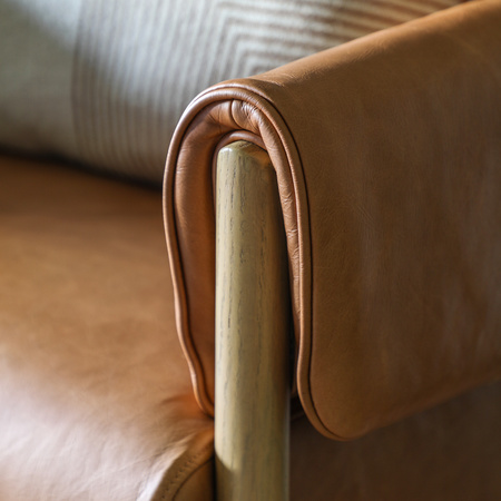 Stratford Armchair Brown Leather 755x725x800mm