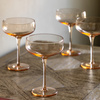 Coupe Glass Amber (4pk) 113x113x150mm