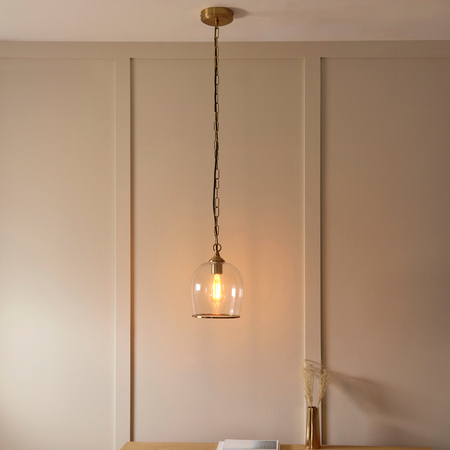 Ashcroft 1 Pendant Light Brushed Aged Brass
