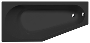 TIGRA L wanna asymetryczna 170x80x46cm, lewa, czarny mat