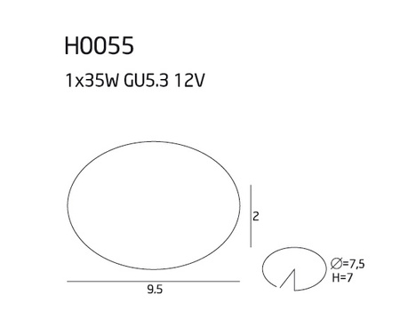 Oprawa halogenowa H0055