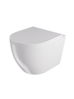 Miska WC VORTEX z deską biały połysk wisząca owalna MILAGRO TR2210R
