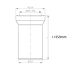 Łącznik prosty do WC, średnica 110mm, długość 150mm