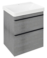 SITIA szafka umywalkowa 56,4x70x44,2cm, 2 szuflady, dąb srebrny