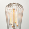 Ribb Pear Bulb Clear Glass