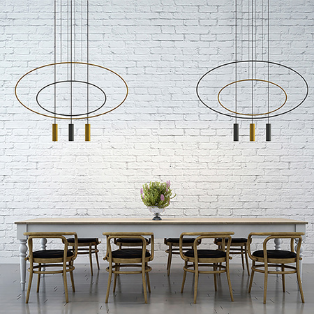 Lampa wisząca HOLAR 2 czarna