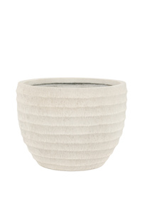 Lorca Ridged Outdoor Planter White 450x450x330mm
