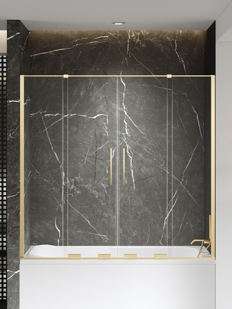 NZ4 Parawan nawannowy SMART GOLD BRUSHED 2D U 130x150 szkło czyste 8mm Active Shield 2.0