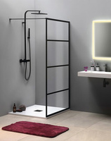 CURE BLACK walk-in 1100 mm, szkło czyste