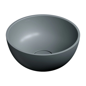 SHELL M+ umywalka nablatowa, Ø35 cm, ash grey mat