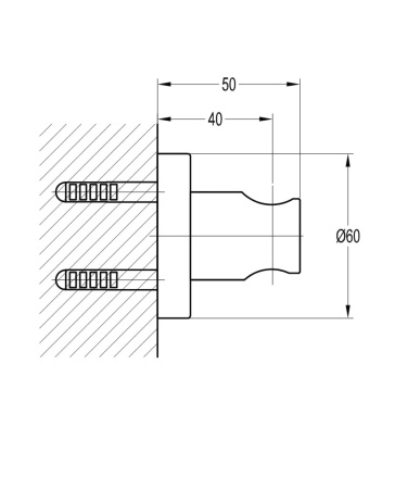 uchwyt punktowy, czarny półmat