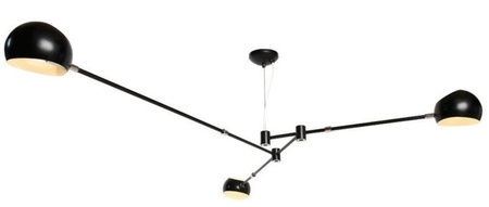Lampa wisząca ASTRONOMY-3, 175 cm - czarna