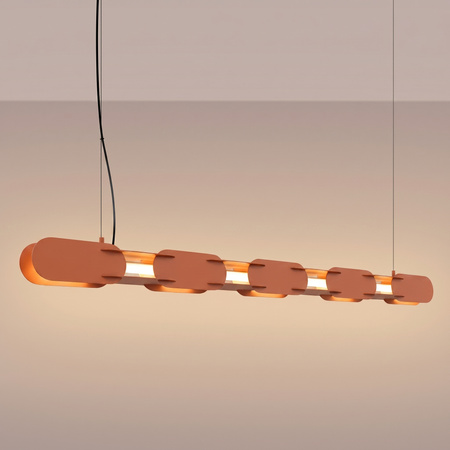 Lampa wisząca CHAIN 158 ochra czerwona LED 3000K