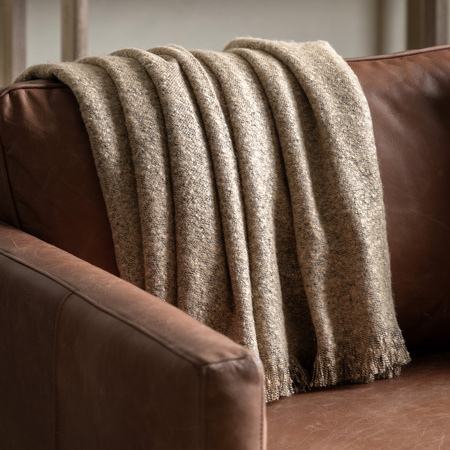 Melange Acrylic Throw Natural 1300x1500mm