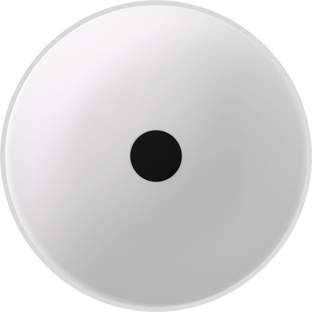 BANERA ROUND umywalka kompozytowa nablatowa, średnica 39cm, biały mat