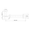 Syfon umywalkowy 5/4", odpływ 32mm, chrom