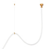 Lampa wisząca SNAKE LED 400 cm - elastyczny przewód LED, 3000K, złote uchwyty