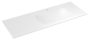ARUBA umywalka prawa, 140x51,5 cm, Rockstone biały mat