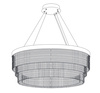 Lampa wisząca GLORIA  60 cm - żyrandol LED, kryształowo-złoty