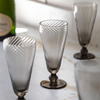 Swirl Flute Glass Smoked Grey (4pk) 72x72x166mm