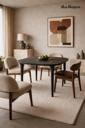 MaMaison stół jadalniany LAMINAR 120      czarny / drewno