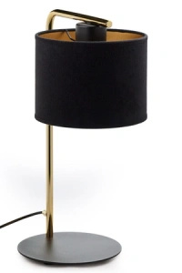 ARIEL lampka czarny RAL 9005/złoty szczotkowany