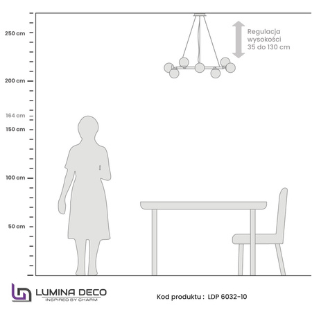NOWOCZESNA LAMPA WISZĄCA CZARNO-MOSIĘŻNA MODICA W10