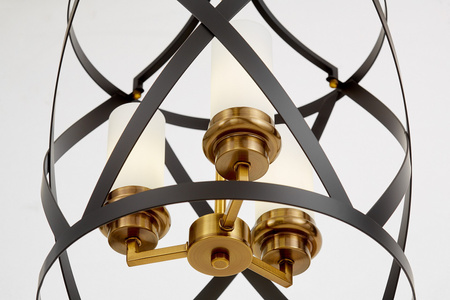 LAMPA WISZĄCA LOFT CZARNO-MOSIĘŻNA ASTILA W3