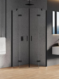 KABINA NEW AZURA BLACK PIĘCIOKĄTNA U 90x90x195 CZYSTE 6mm ACTIVE SHIELD