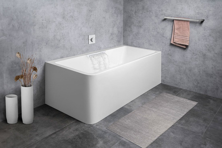 CASCATA R MONOLITH wanna prostokątna 180x80x60cm, kaskada biała