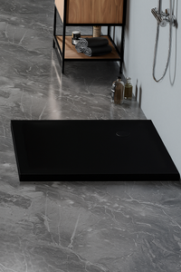 Brodzik MILD SATIN akrylowy kwadratowy 100x100x4,5 czarny