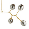Lampa wisząca MODERN ORCHID-9 złoto szara 150 cm