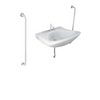 RAK-BELLA Umywalka ergonomiczna dla niepełnosprawnych podwieszana 61x51 cm