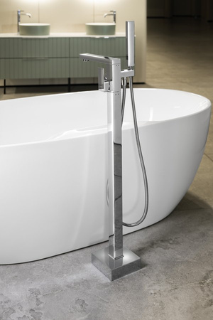 CUBEMIX bateria wannowa wolnostojąca, chrom